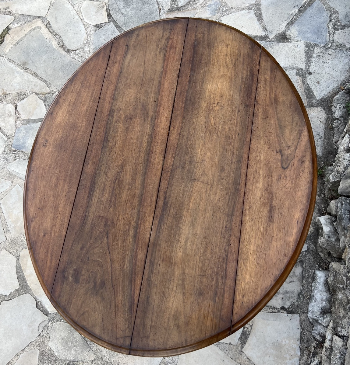 Louis Philippe Style Walnut Dining Table, 19th Century.-photo-1
