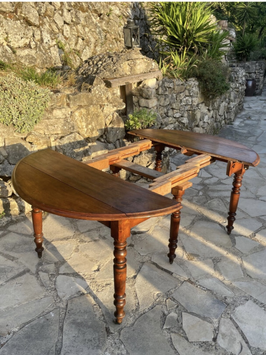 Louis Philippe Style Walnut Dining Table, 19th Century.-photo-3