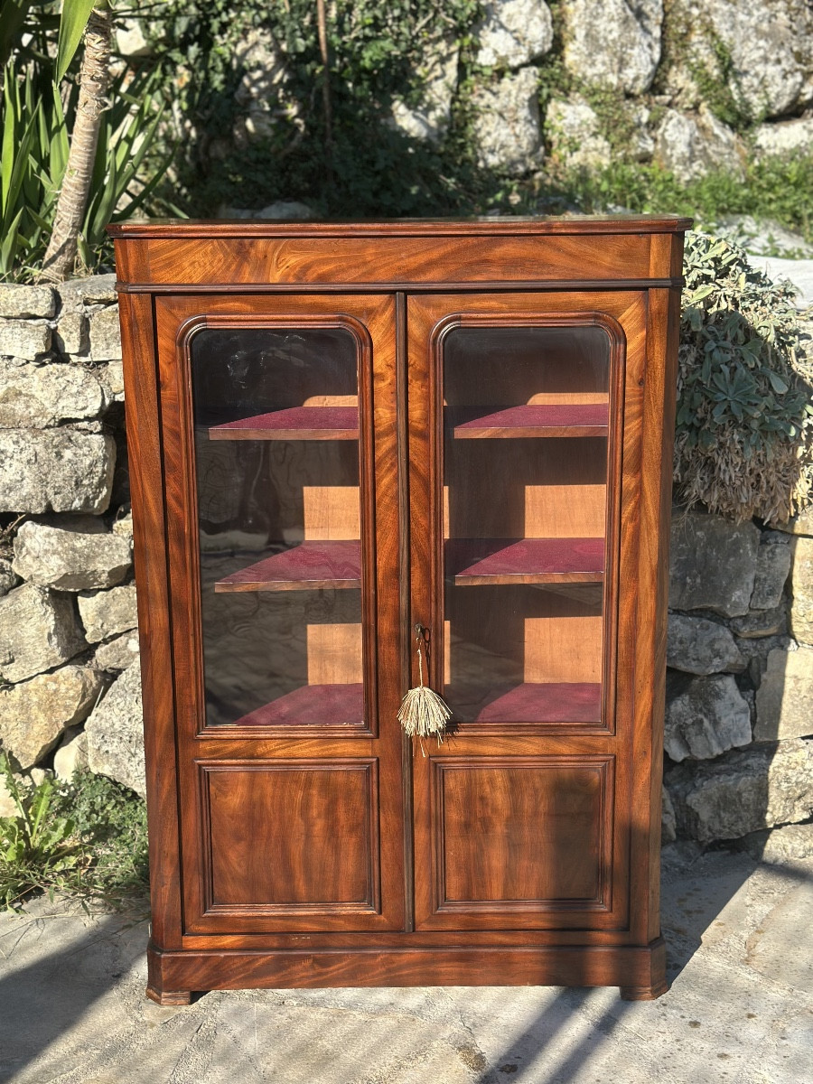 Vitrine /Bibliotheque  en Acajou Époque XIXEME siècle -photo-6