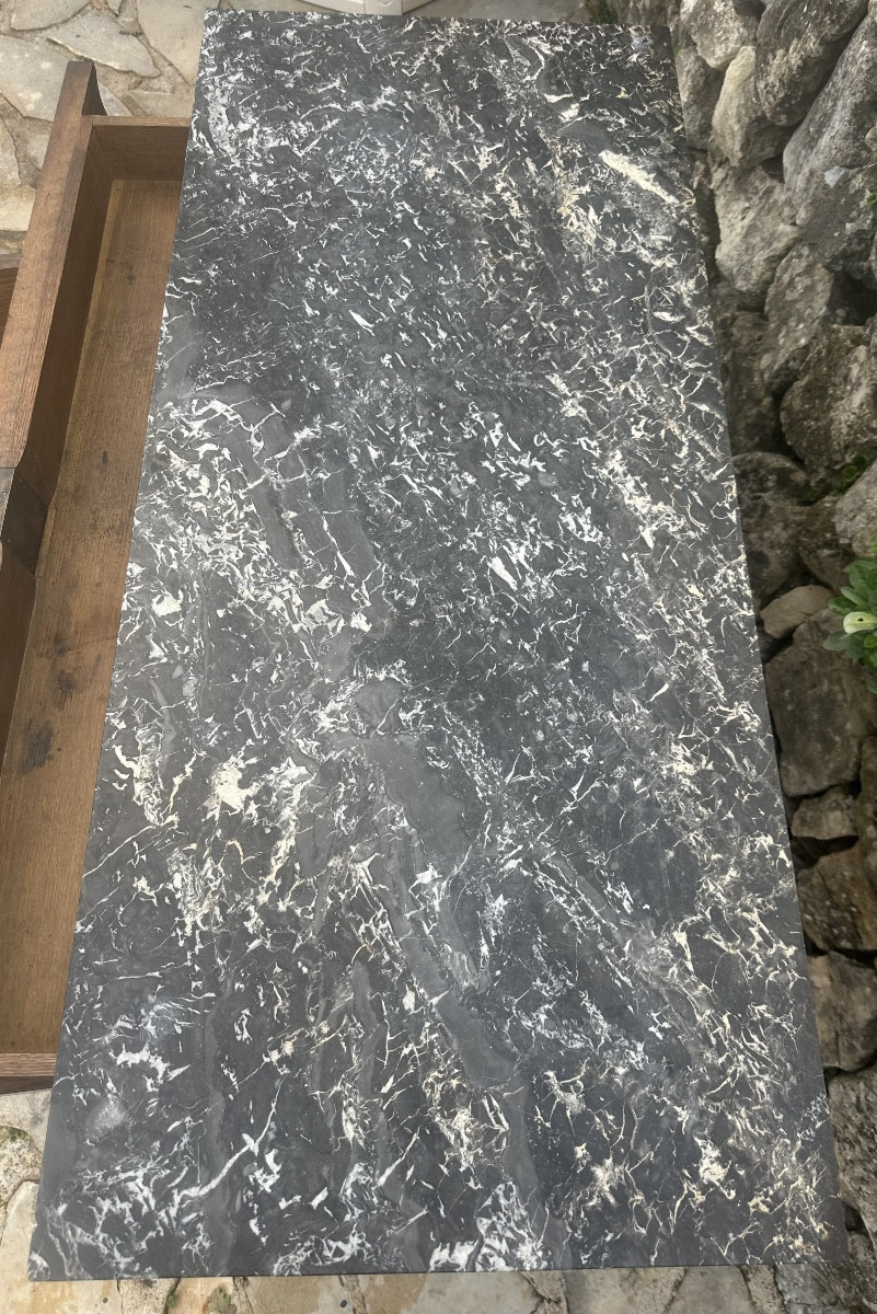 Console /desserte  à Col de Cygne en Acajou Flammé Epoque XIXEME siècle -photo-2