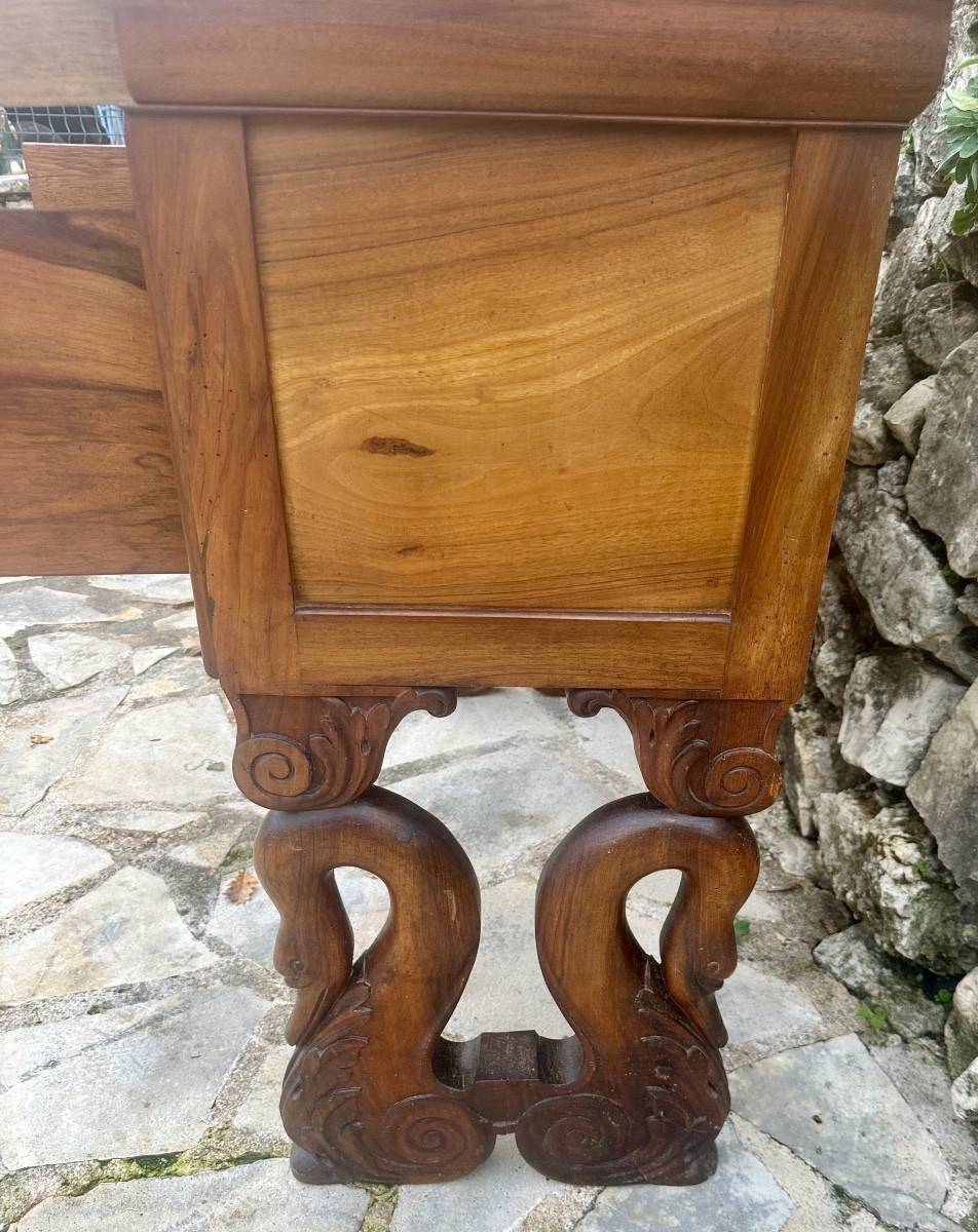 Console /desserte  à Col de Cygne en Acajou Flammé Epoque XIXEME siècle -photo-4
