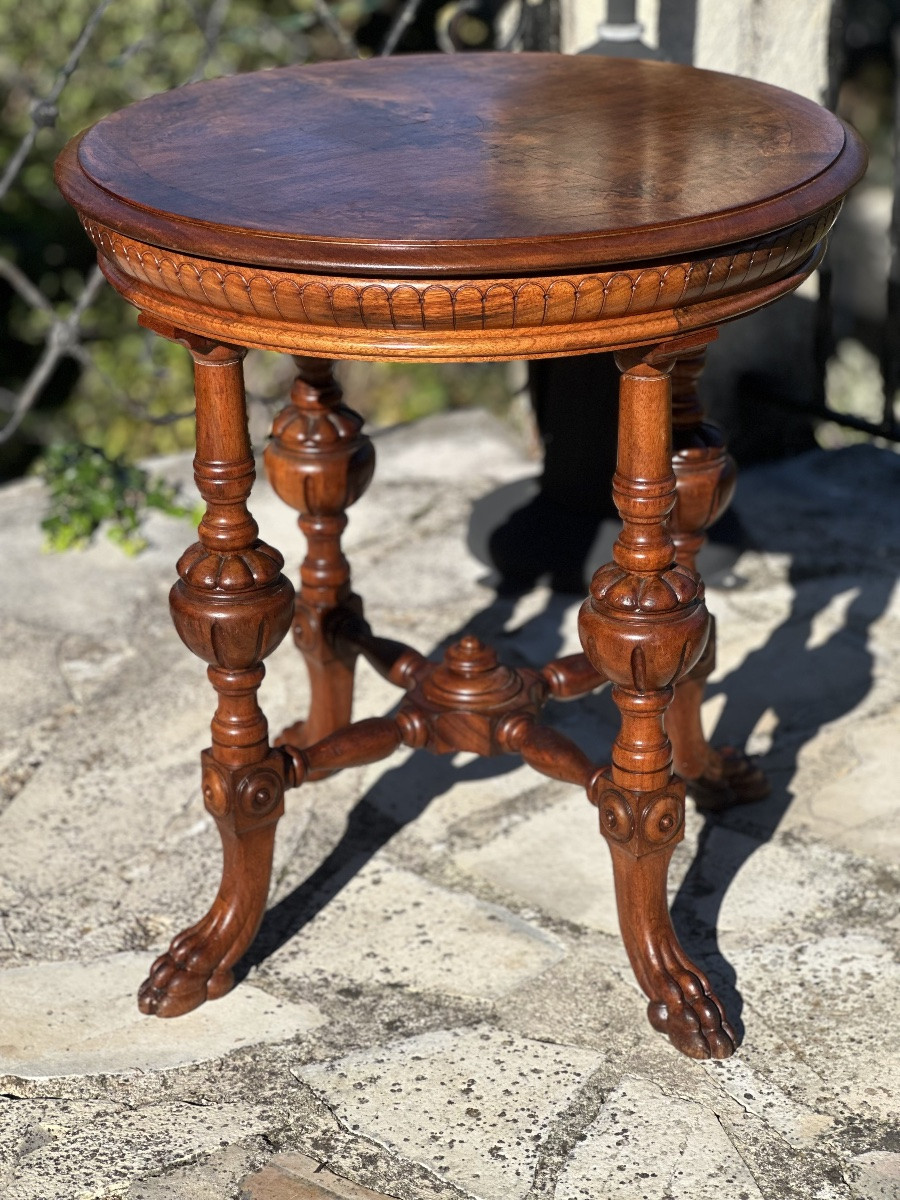 Guéridon en Acajou  Attribué à C.E Jonsson  Époque XIX siècle.-photo-3