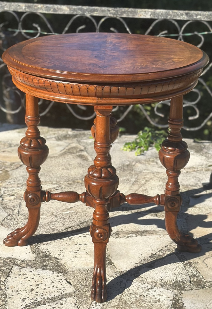 Guéridon en Acajou  Attribué à C.E Jonsson  Époque XIX siècle.-photo-6