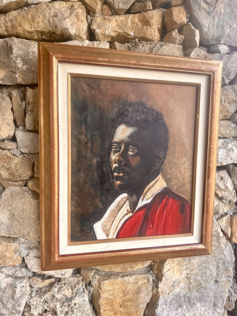 Painting Depicting A Portrait: Félix The Saxophonist By Vano.-photo-4