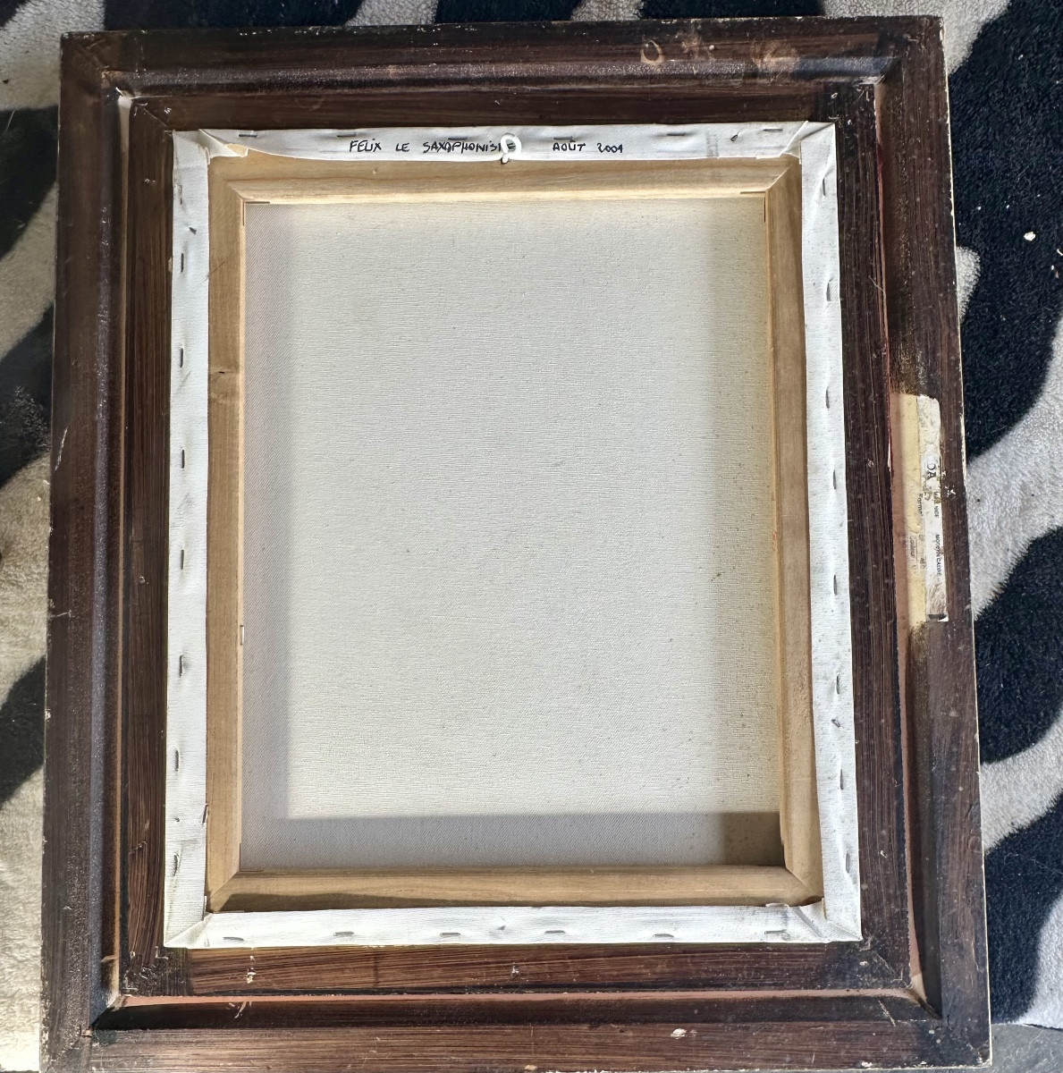 Painting Depicting A Portrait: Félix The Saxophonist By Vano.-photo-2