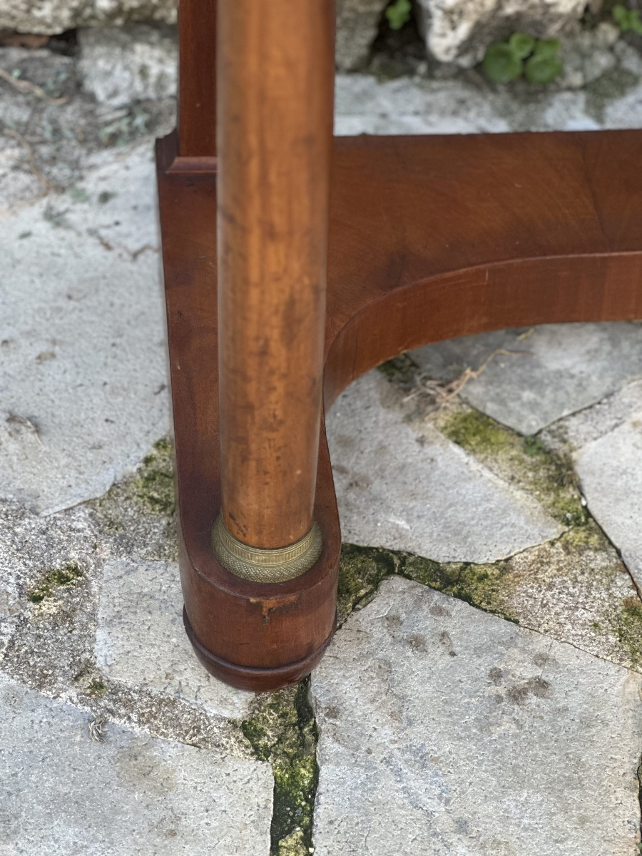 Small Bonheur Du Jour In Mahogany And Mahogany Veneer From The Empire Period, 19th Century.-photo-8