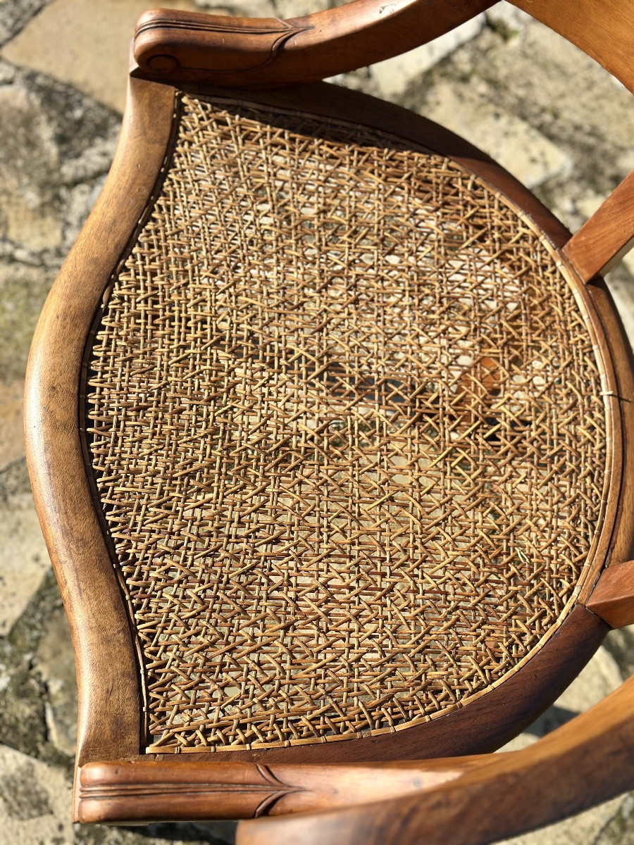 Walnut Office Chair Circa 1900.-photo-3