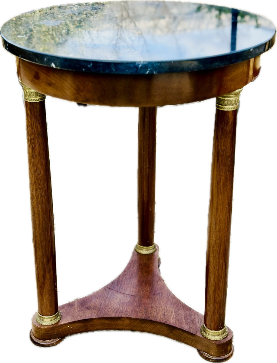 Guéridon Empire en Acajou et placage d’acajou Époque XXEME siècle 