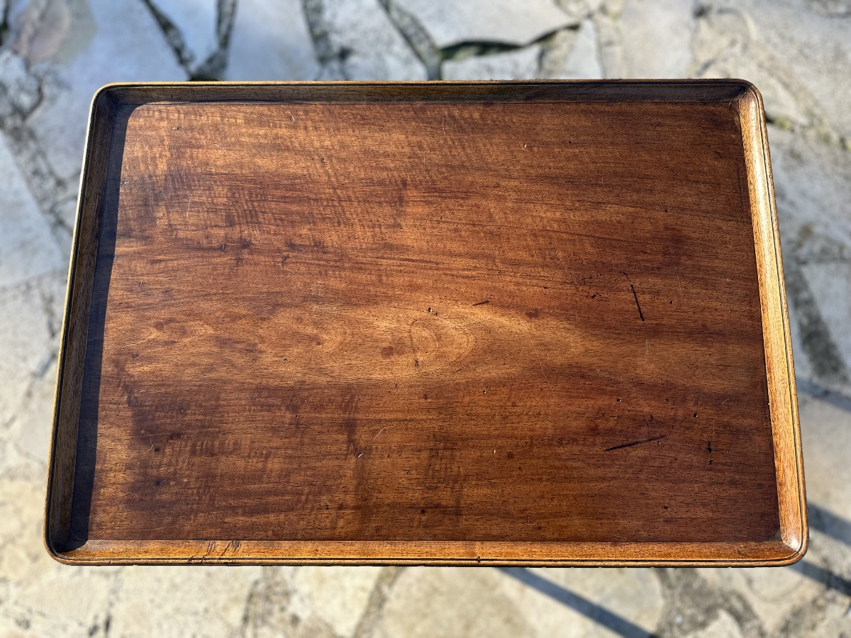 Table d’appoint à Plateau Cabaret de style Louis XV Époque XIX eme siècle.-photo-6