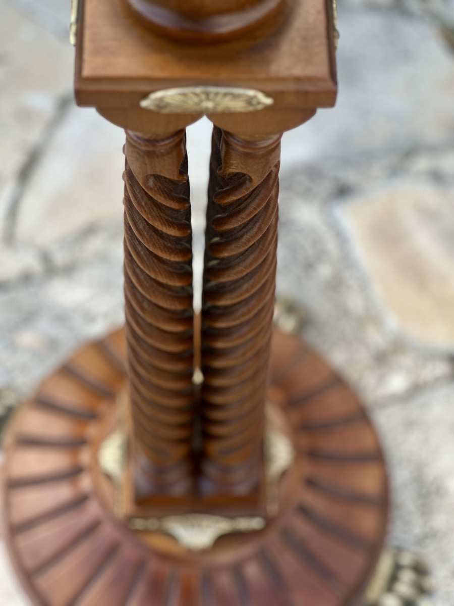 Wooden And Gilt Bronze Coat Rack In Baroque Style, 20th Century.-photo-1