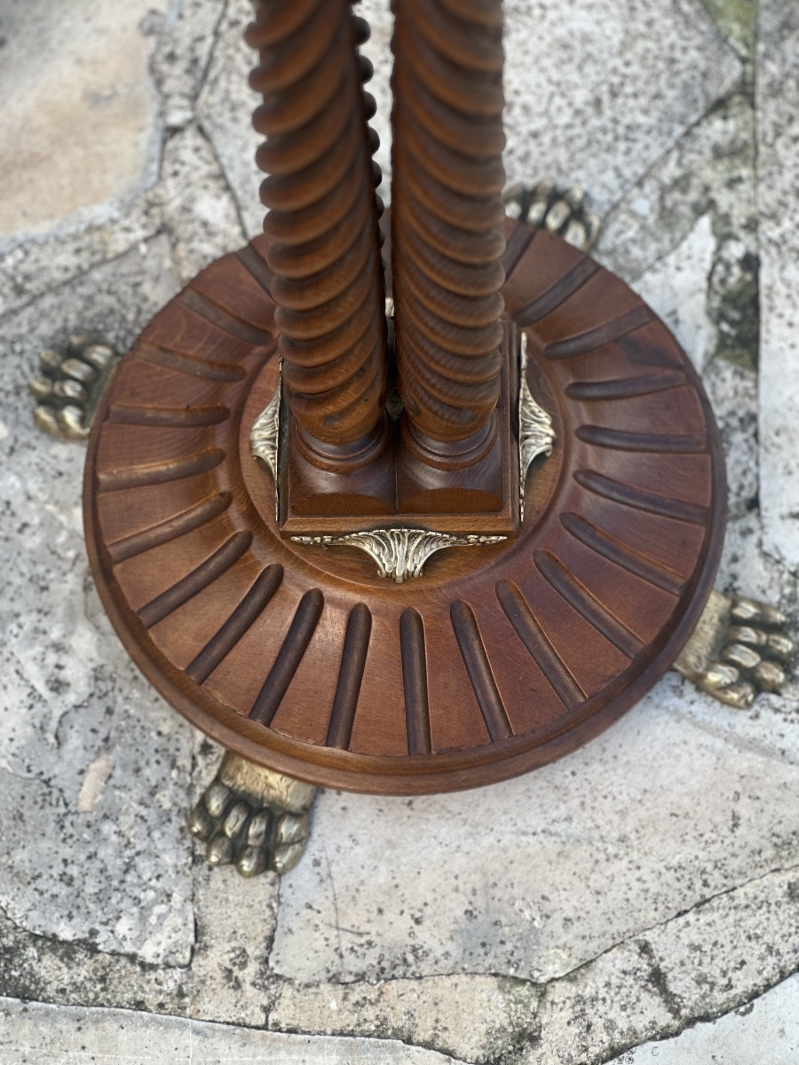Wooden And Gilt Bronze Coat Rack In Baroque Style, 20th Century.-photo-3