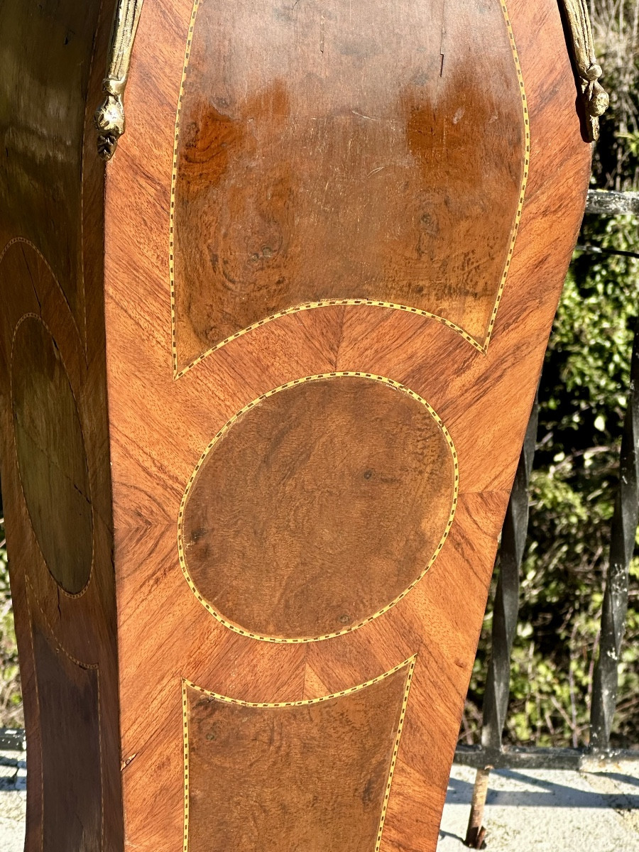 Important Pair Of "gates Or Columns" In Precious Wood Marquetry Circa 1900.-photo-7