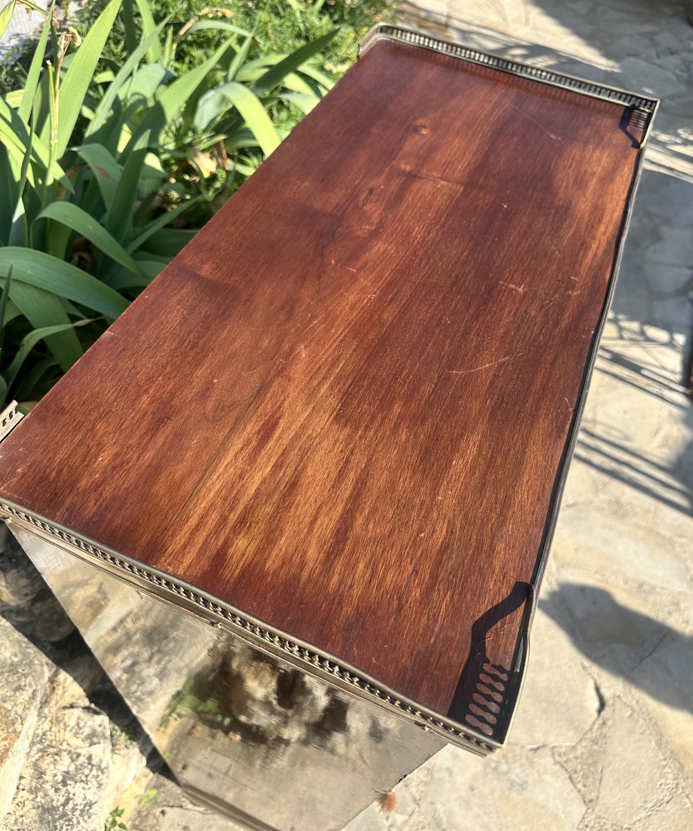 Small Mahogany Display Case In The Louis XVI Style From The 19th Century.-photo-2