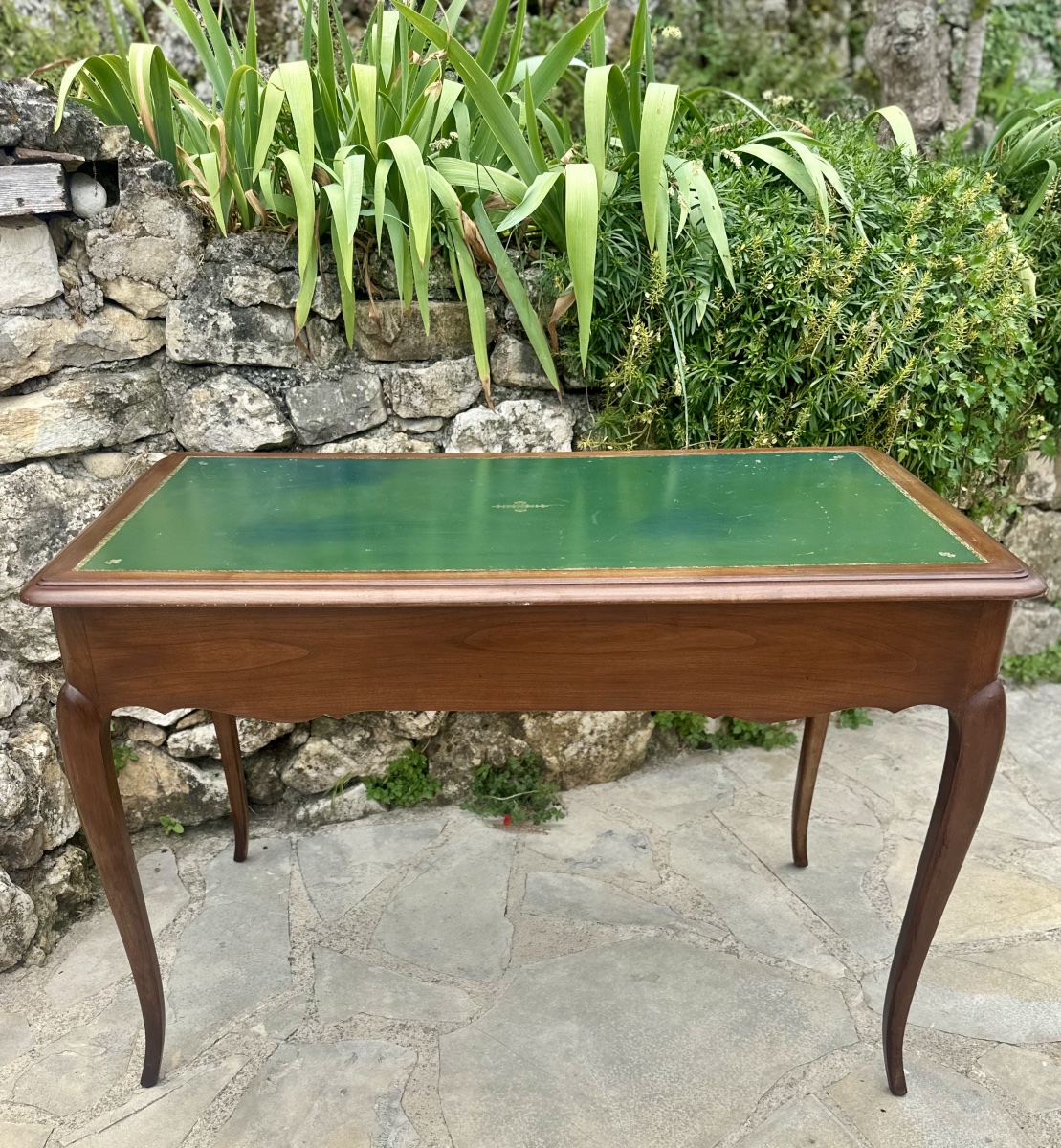 Petit Bureau de style Louis XV en bois massif Époque XX eme siècle.-photo-5