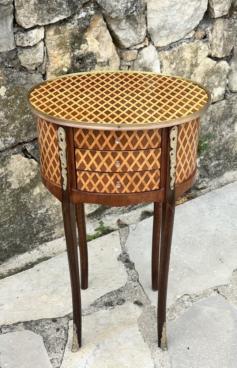 20th-century Wood Inlay Chest Of Drawers.-photo-4