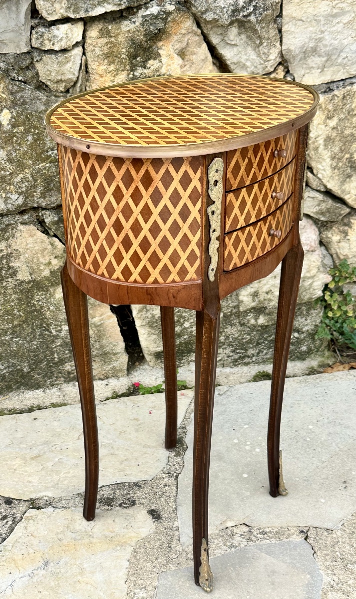 20th-century Wood Inlay Chest Of Drawers.-photo-5