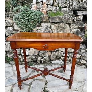 Table A Ecrire En  acajou De Style Louis XIII Epoque XIX Eme Siecle