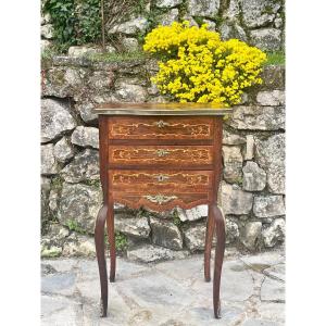 Petite Commode Coiffeuse De Style Louis XV époque XX Eme Siècle 