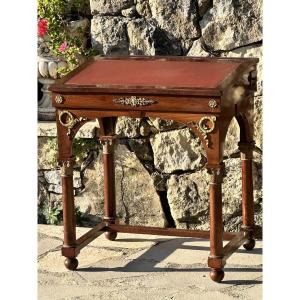 Mahogany Writing Desk Or “bonheur Du Jour” By E. Poteau (paris).