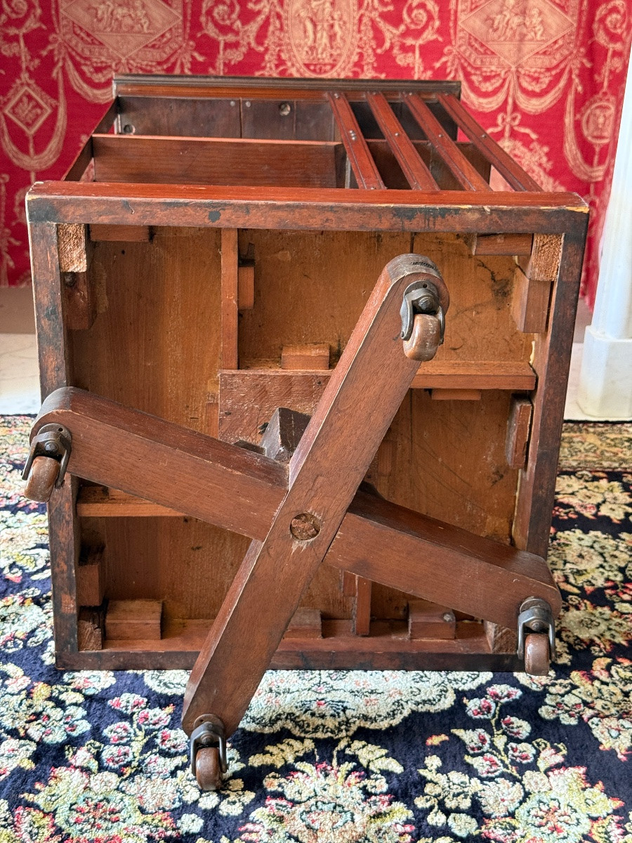 English Mahogany Revolving Bookcase - 20th Century-photo-4