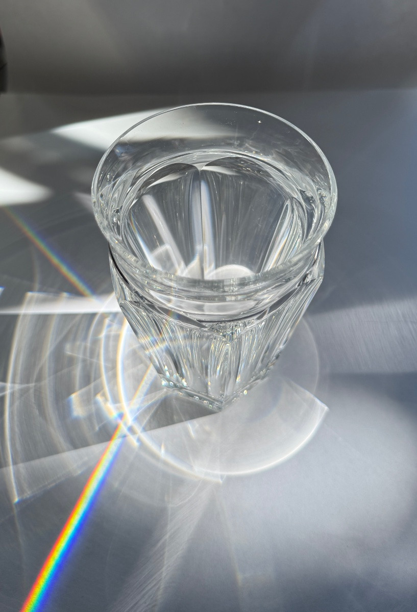 BACCARAT, vase hexalobé modèle harcourt en cristal des années 1950 -  signé-photo-5