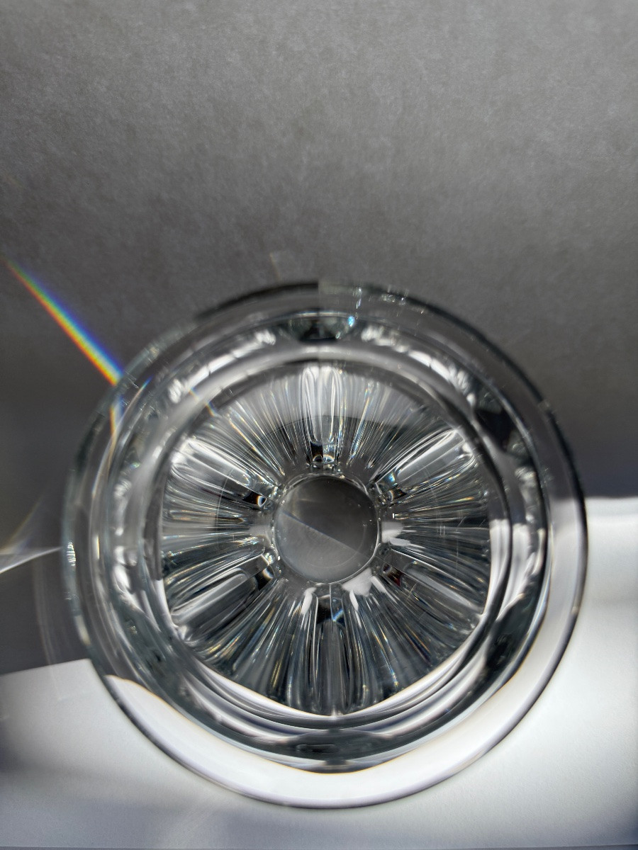 BACCARAT, vase hexalobé modèle harcourt en cristal des années 1950 -  signé-photo-6