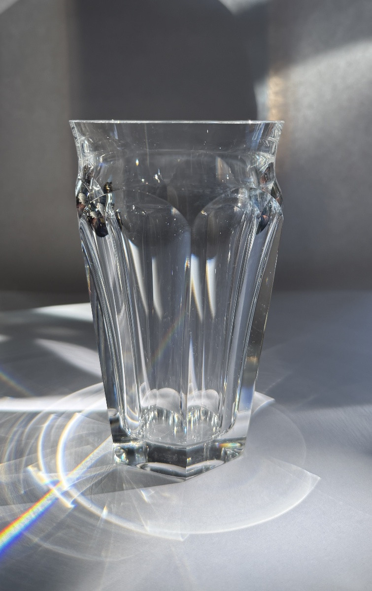 BACCARAT, vase hexalobé modèle harcourt en cristal des années 1950 -  signé-photo-8