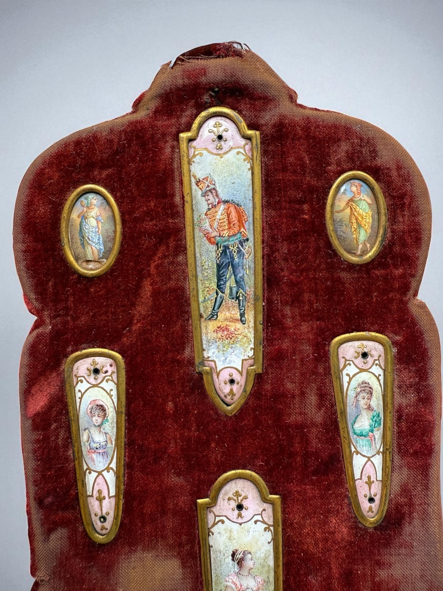 Limoges Enamels On Copper - 8 Collectible Miniatures - 19th Century-photo-4
