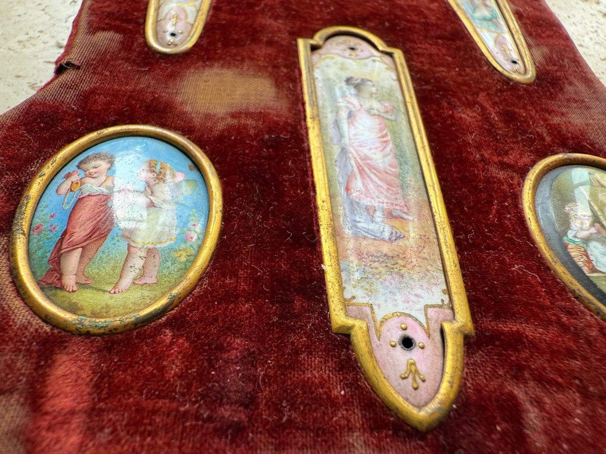 Limoges Enamels On Copper - 8 Collectible Miniatures - 19th Century-photo-2