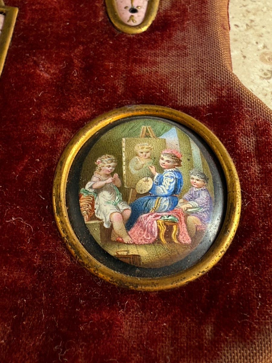 Limoges Enamels On Copper - 8 Collectible Miniatures - 19th Century-photo-4