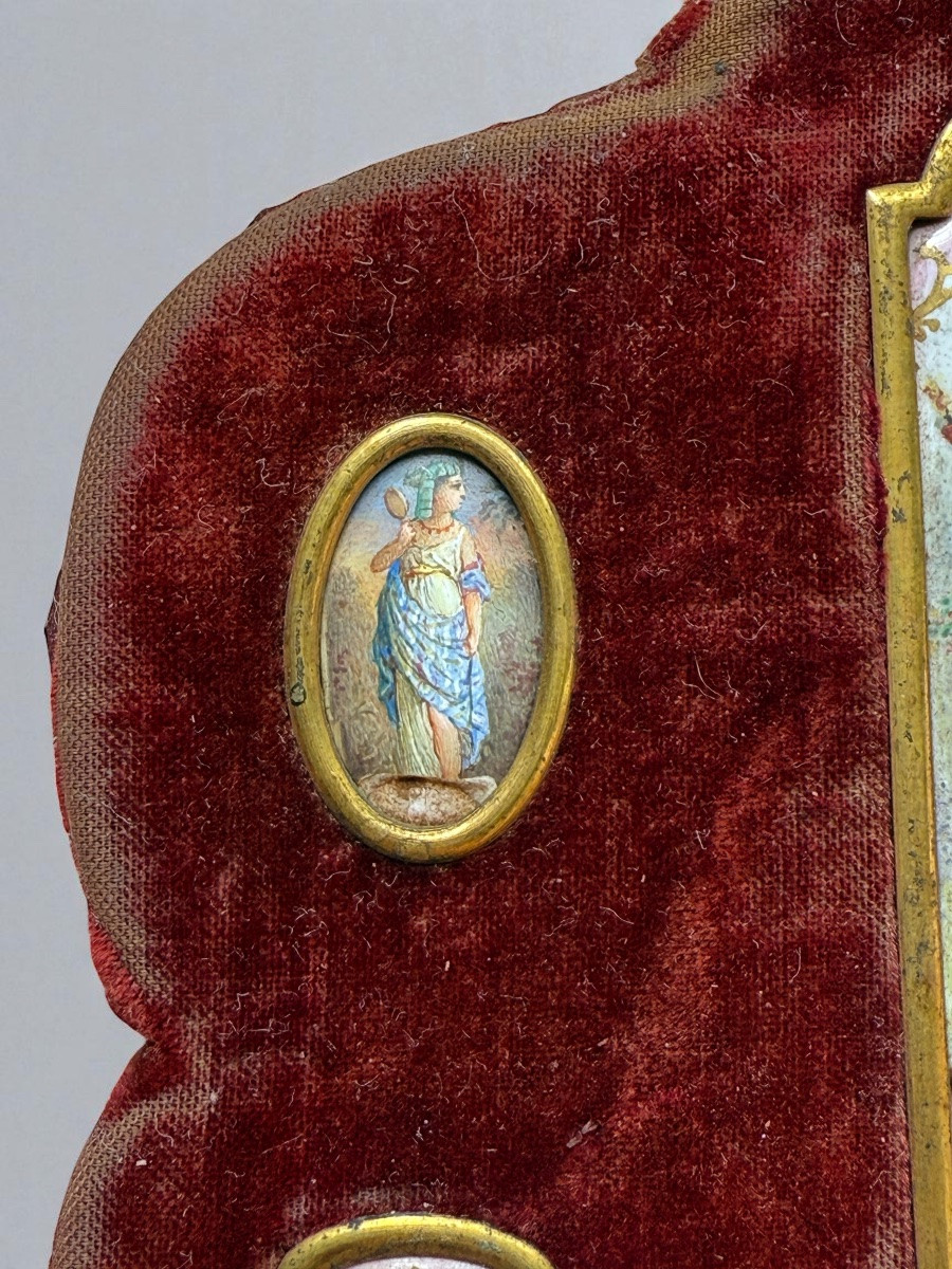 Limoges Enamels On Copper - 8 Collectible Miniatures - 19th Century-photo-5
