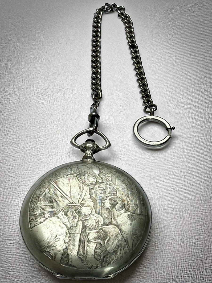 Tripartite Silver Numismatic Case For Louis d'Or – Huguenin, Swiss Goldsmith, Late 19th Century-photo-8