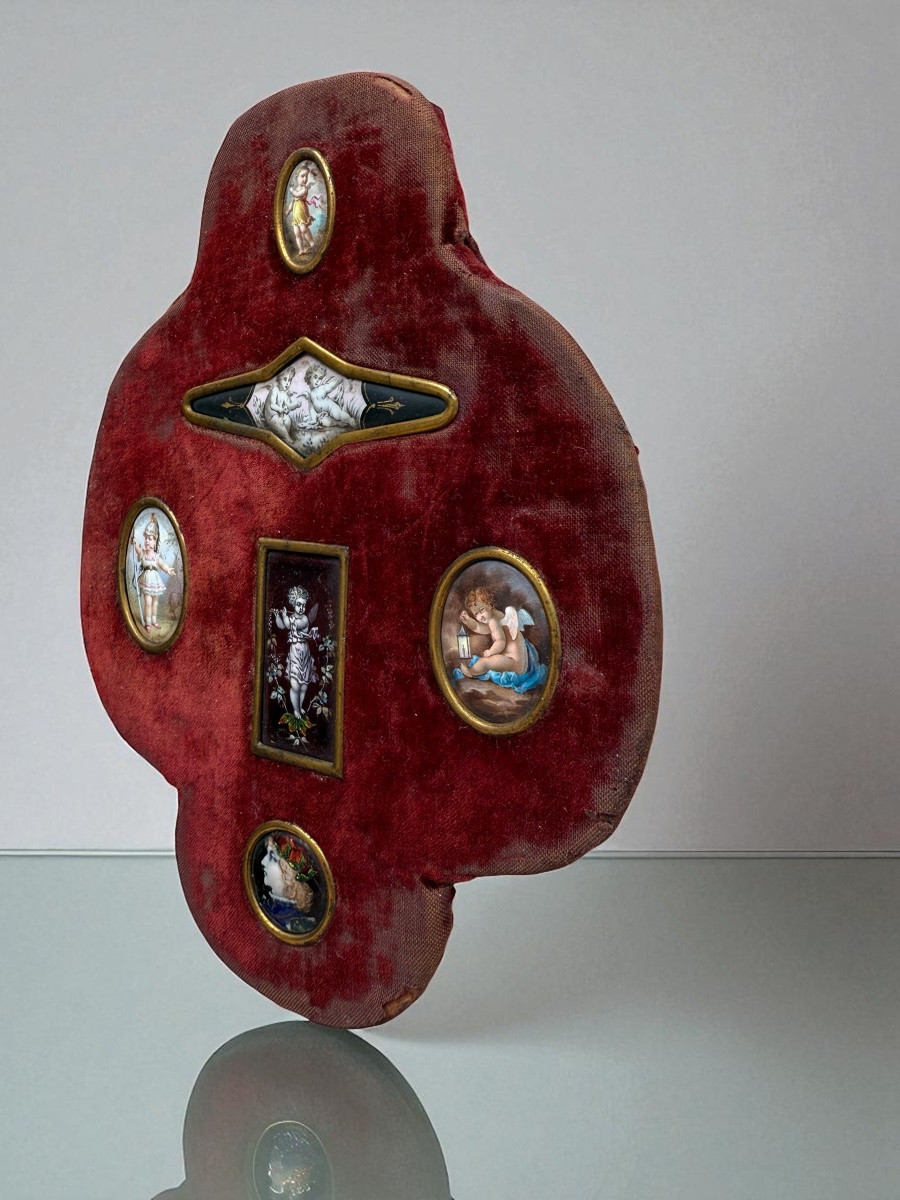 Limoges Six Enamels On Copper – 19th-century Collectible Miniatures-photo-4