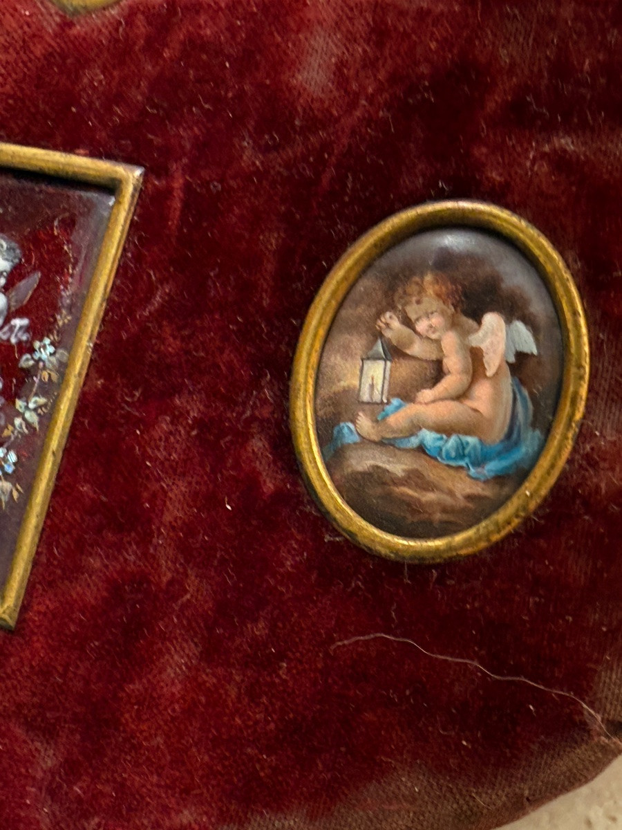 Limoges Six Enamels On Copper – 19th-century Collectible Miniatures-photo-3