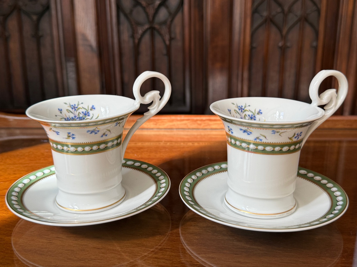 Marie-antoinette Limoges Coffee Service – Ancienne Manufacture Royale, Unused In Original Case-photo-2