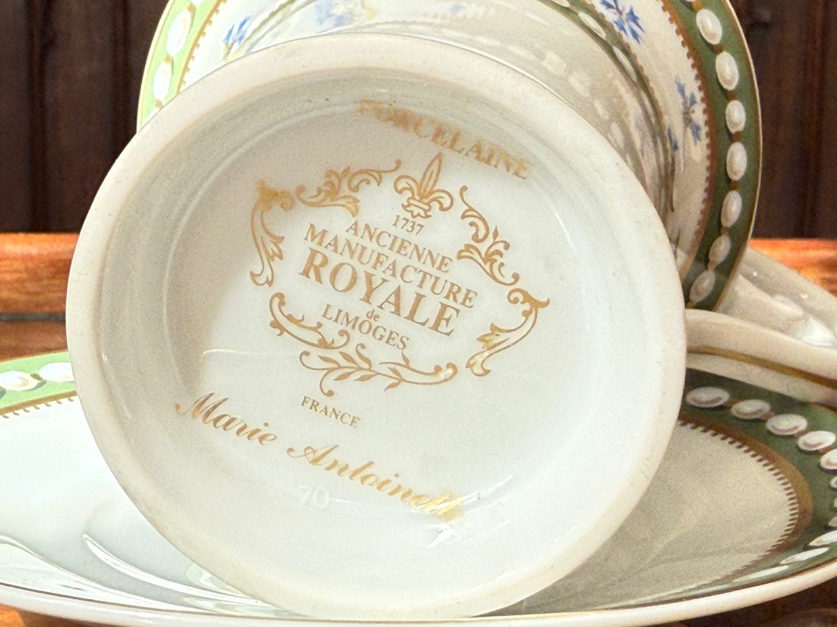 Marie-antoinette Limoges Coffee Service – Ancienne Manufacture Royale, Unused In Original Case-photo-7