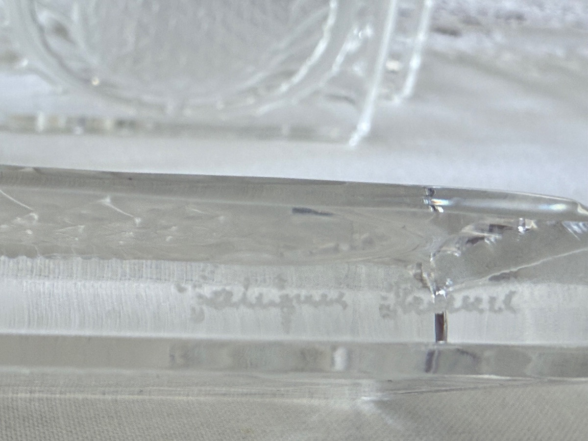 LALIQUE - suite de 12 porte-couteaux en cristal Lalique - Art D&eacute;co - Motif chardon d'&Eacute;cosse-photo-6