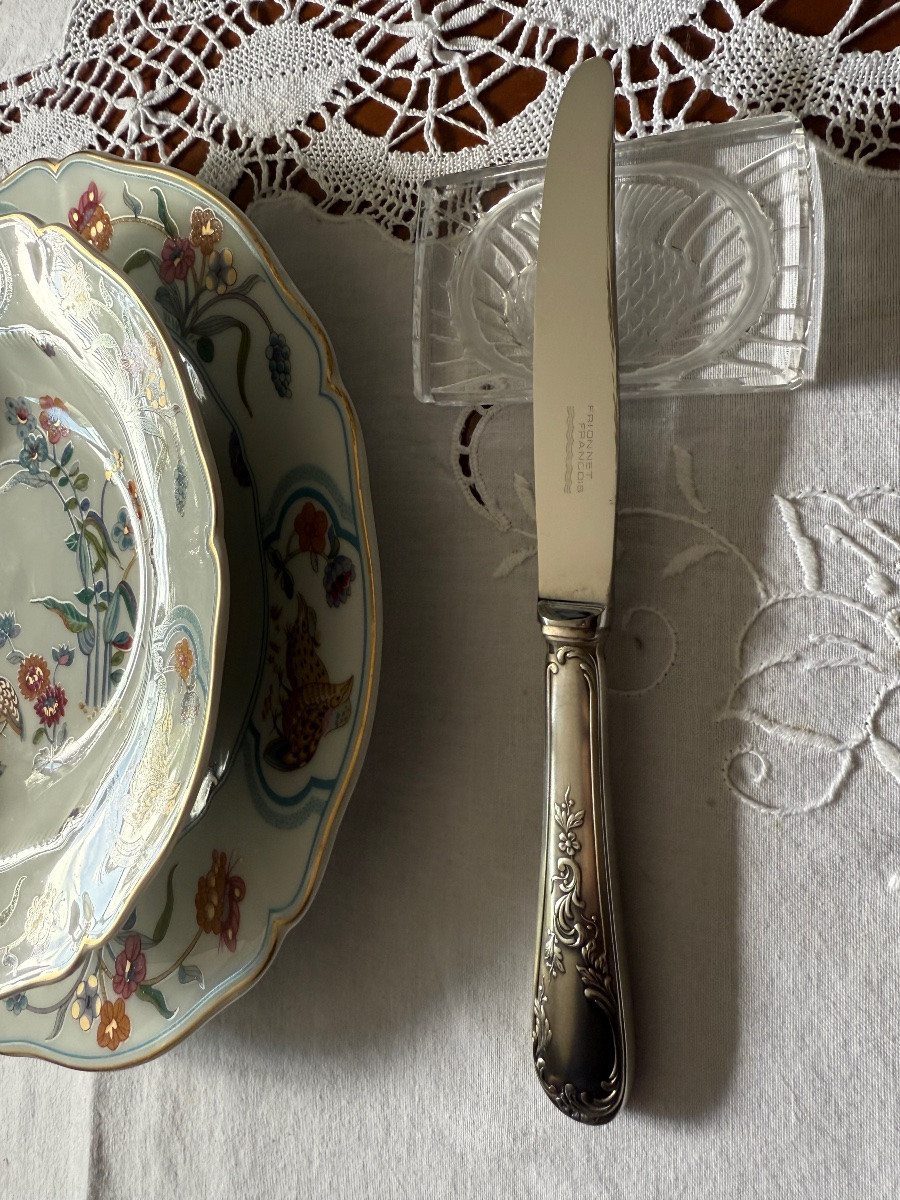 LALIQUE - suite de 12 porte-couteaux en cristal Lalique - Art D&eacute;co - Motif chardon d'&Eacute;cosse-photo-7