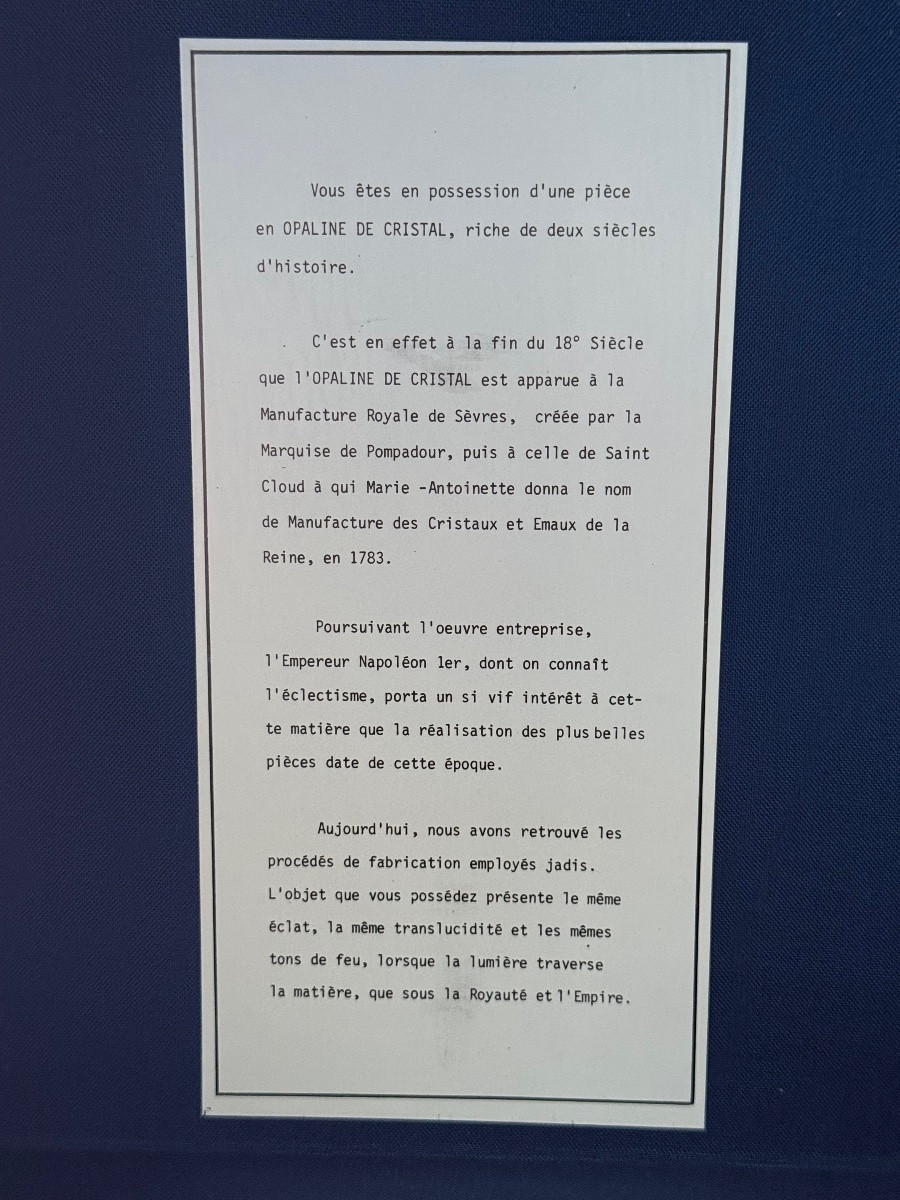 Coupe Perrier en Opaline de Cristal, Cristal de Sèvres France, fin XXe siècle-photo-6