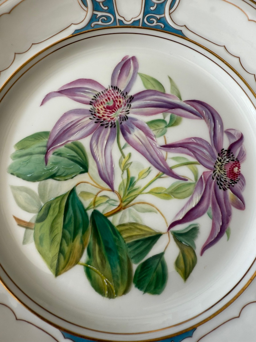 Haviland Limoges - Service de 6 assiettes &agrave; Dessert Peintes &agrave; la main, Circa 1981-photo-5