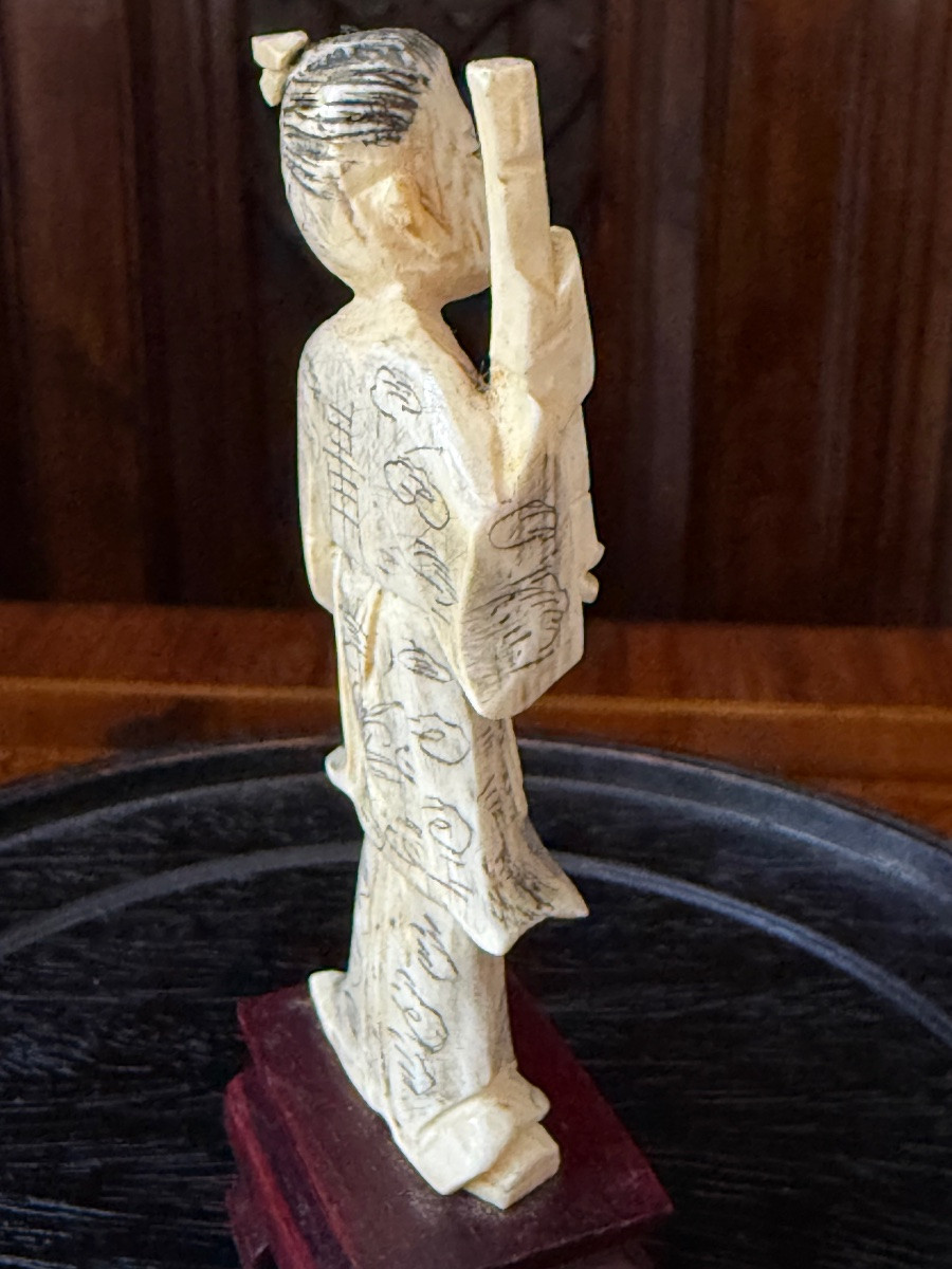 Three Carved Ivory Figurines Of Taoist Immortals, China, Late 19th – Early 20th Century-photo-7