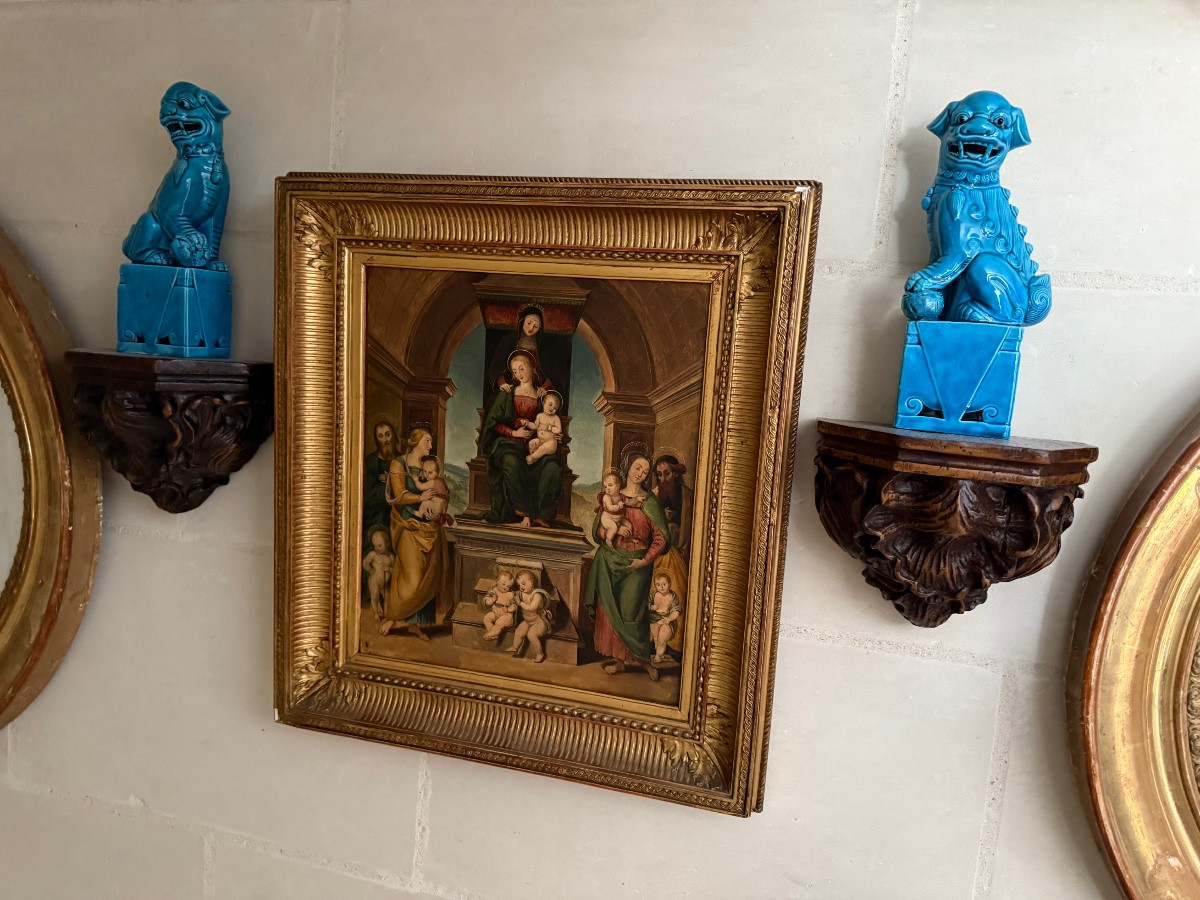 Paire de consoles d’applique en noyer sculpté, XIXᵉ siècle-photo-3