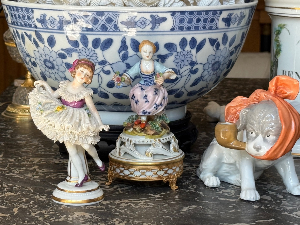 Danseuse en porcelaine de Dresden – Début XIXᵉ siècle - Signé-photo-8