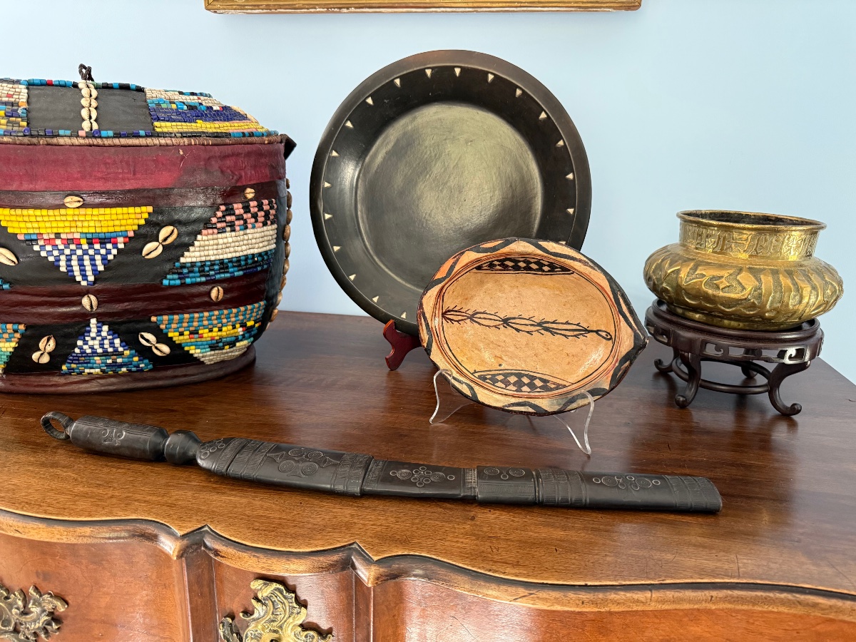 Berber Dish In Ebony Terracotta With Bone Inlays - High Atlas, Circa 1920-1960-photo-7