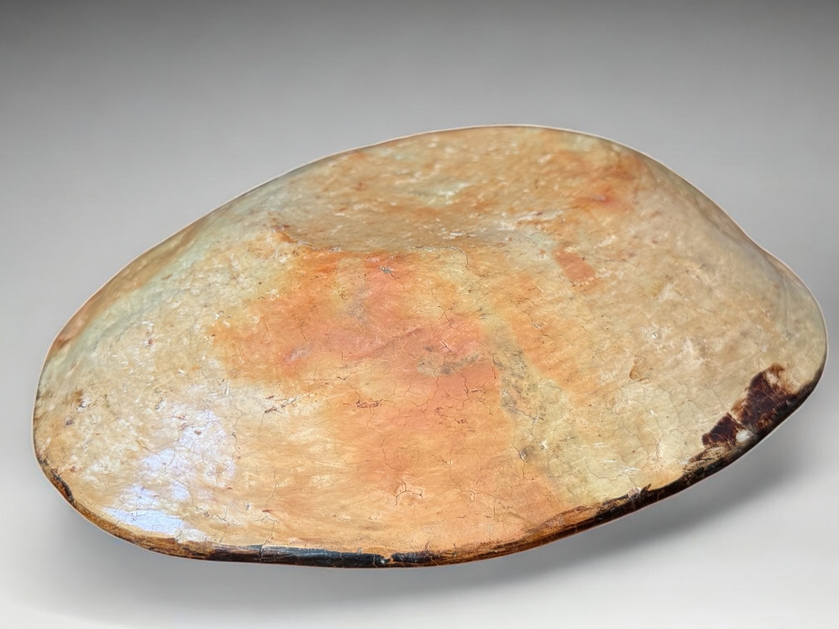 Berber Varnished Sejnane Dish - Abstract Polychrome Decor - 20th Tunisia-photo-4