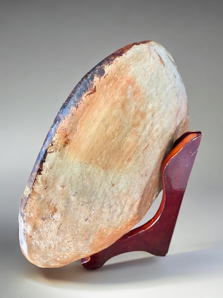 Berber Varnished Sejnane Dish - Abstract Polychrome Decor - 20th Tunisia-photo-3