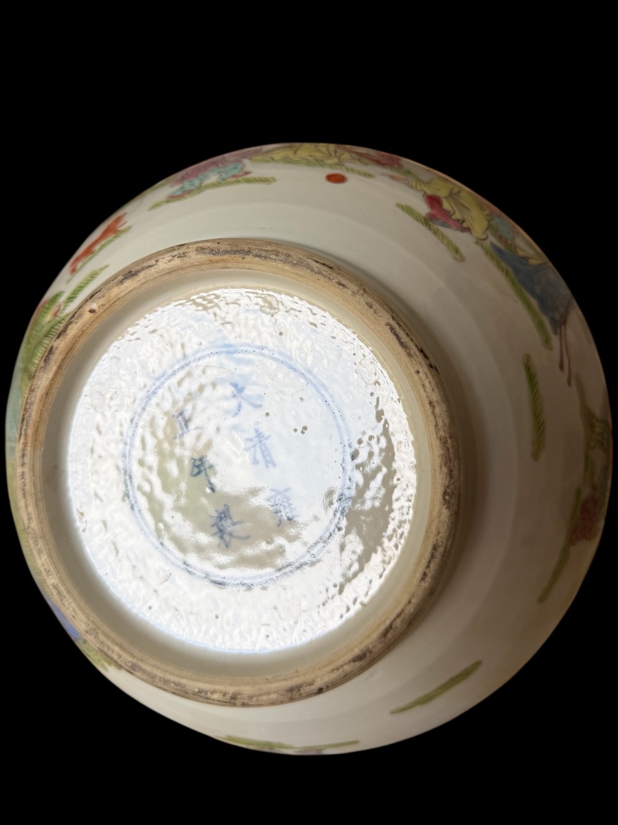 Vase en porcelaine polychrome, décor famille rose – Chine – fin XIX début XXᵉ siècle-photo-8