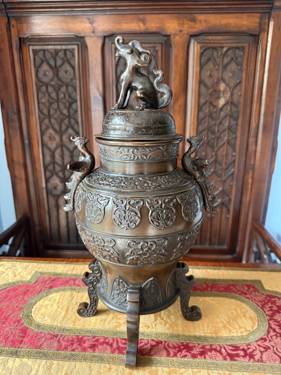 Bronze Incense Burner With Archaic-style Decoration, China, 19th Century—studio Mark-photo-3