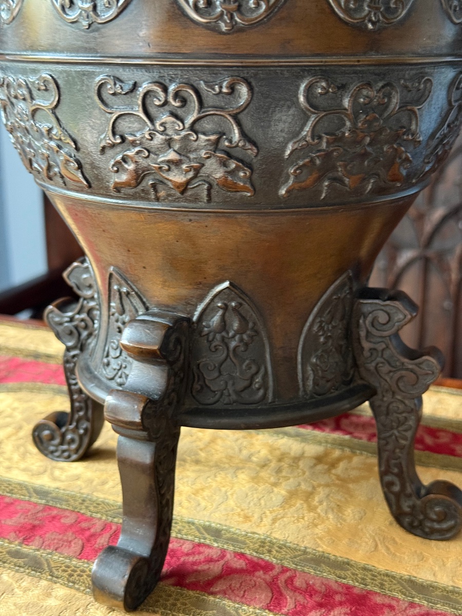 Bronze Incense Burner With Archaic-style Decoration, China, 19th Century—studio Mark-photo-7