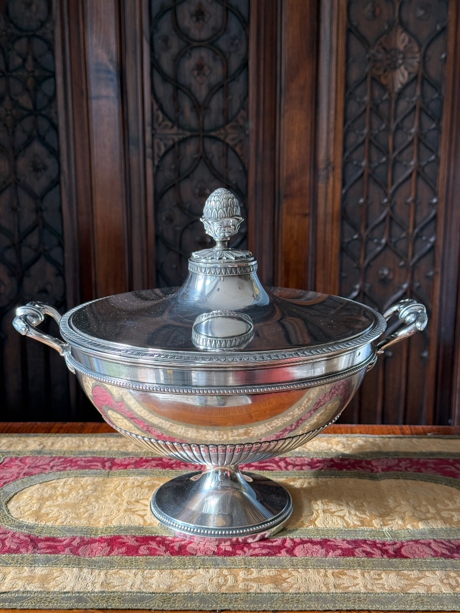 Soupière en argent massif 800/1000, Italie, début XXᵉ siècle